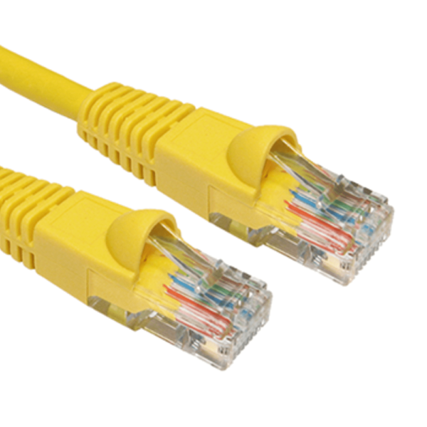 CAT6 Booted Yellow 2m Ethernet Patch Cable