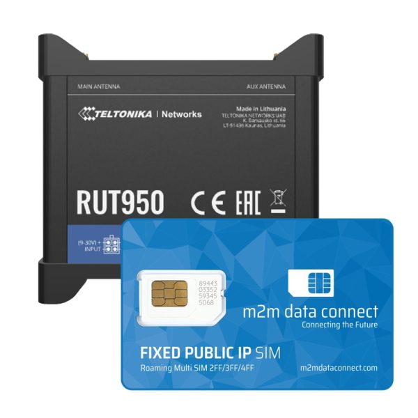 rut950 with fixed IP SIM Card bundle