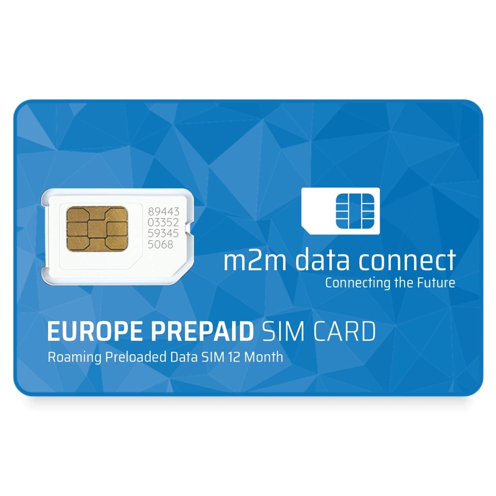 Europe Prepaid SIM Card Roaming Preloaded Data SIM 12 month